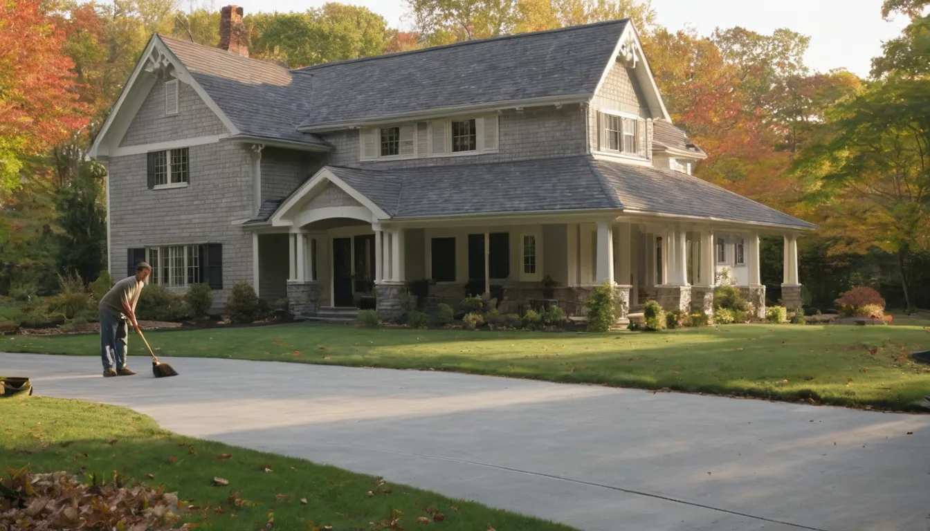 A newly poured concrete driveway beside a home in Middletown
